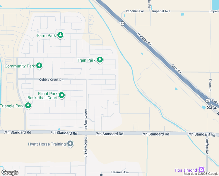 map of restaurants, bars, coffee shops, grocery stores, and more near 19398 Monica Street in Bakersfield