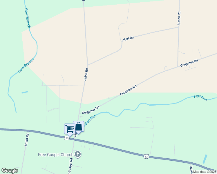 map of restaurants, bars, coffee shops, grocery stores, and more near 2879 Gurganus Road in Snow Hill