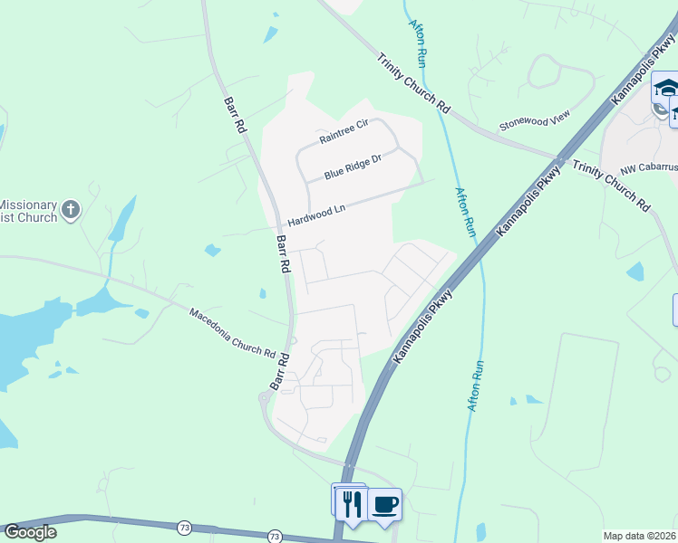 map of restaurants, bars, coffee shops, grocery stores, and more near 6106 Canton Drive in Concord