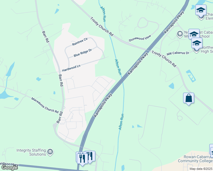 map of restaurants, bars, coffee shops, grocery stores, and more near 2314 Red Birch Way in Concord