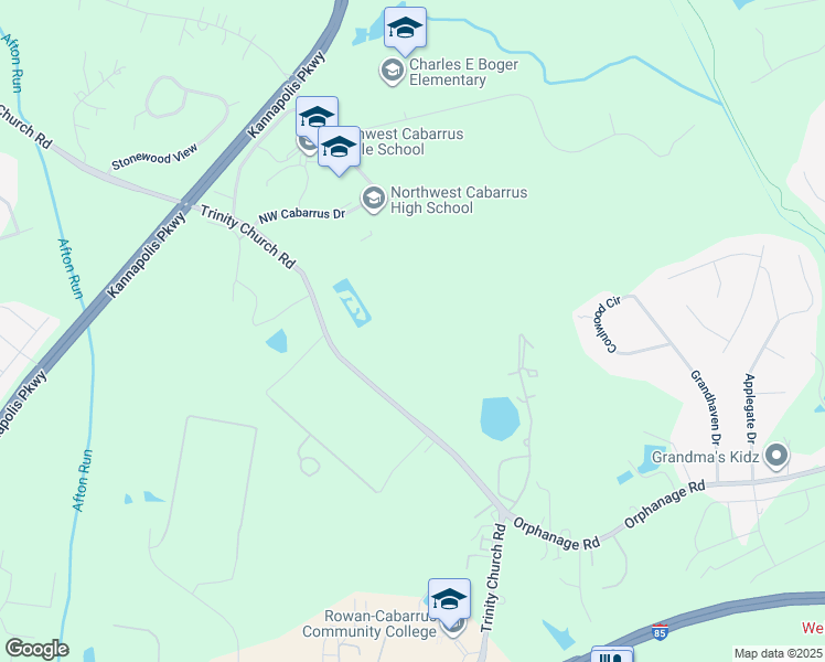 map of restaurants, bars, coffee shops, grocery stores, and more near Isenhour Road in Kannapolis