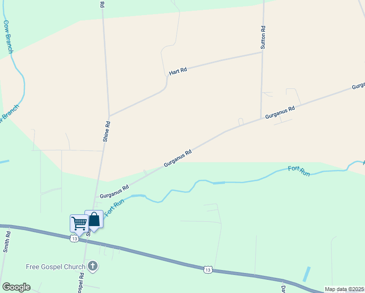 map of restaurants, bars, coffee shops, grocery stores, and more near 2568 Gurganus Road in Snow Hill