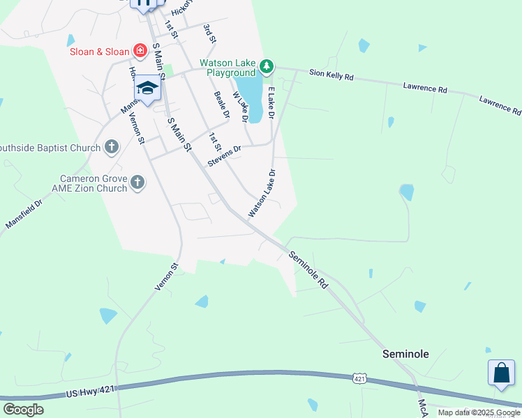 map of restaurants, bars, coffee shops, grocery stores, and more near 105 Watson Lake Drive in Broadway