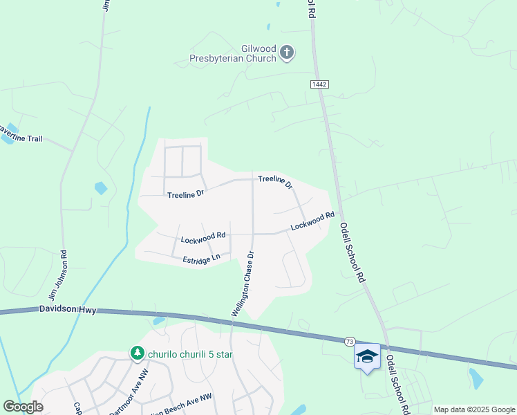 map of restaurants, bars, coffee shops, grocery stores, and more near 2466 Wellington Chase Drive in Concord
