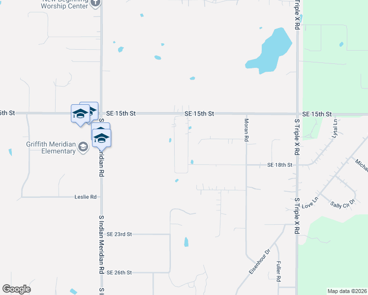 map of restaurants, bars, coffee shops, grocery stores, and more near 16531 Southeast 16th Street in Choctaw