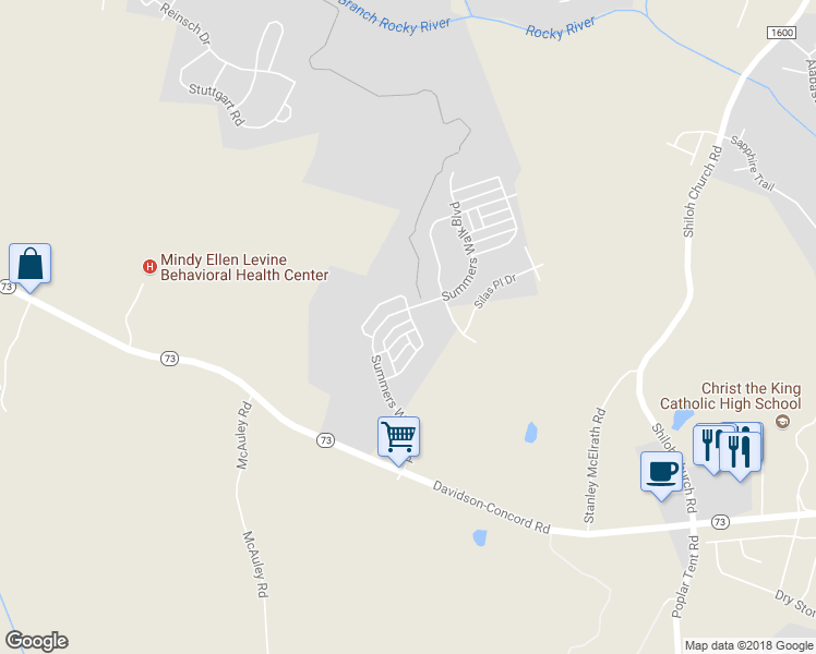 map of restaurants, bars, coffee shops, grocery stores, and more near 15808 Sharon Dale Drive in Davidson