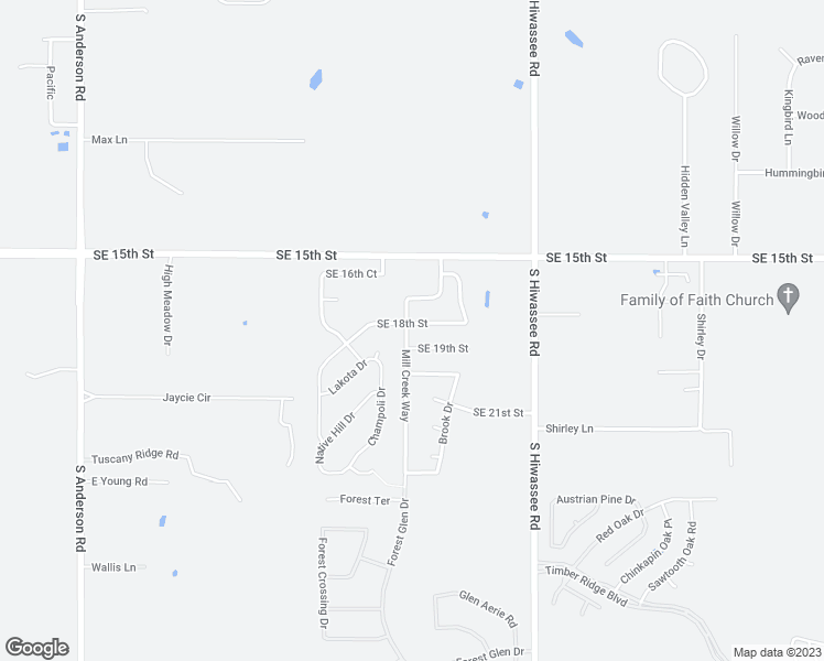 map of restaurants, bars, coffee shops, grocery stores, and more near 12782 Southeast 18th Street in Choctaw