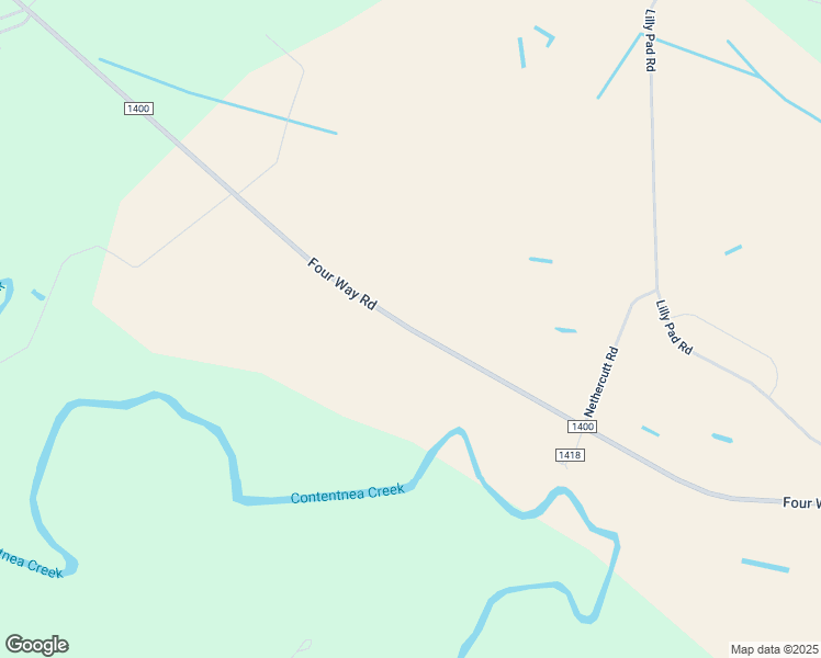 map of restaurants, bars, coffee shops, grocery stores, and more near Four Way Road in Greene County