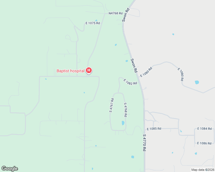 map of restaurants, bars, coffee shops, grocery stores, and more near 108714 South 4767 Road in Roland