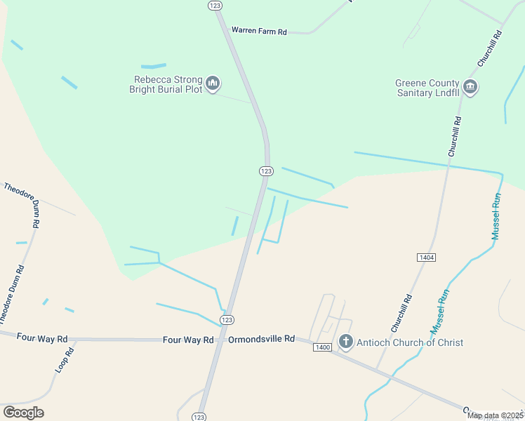 map of restaurants, bars, coffee shops, grocery stores, and more near 1976 North Carolina 123 in Hookerton