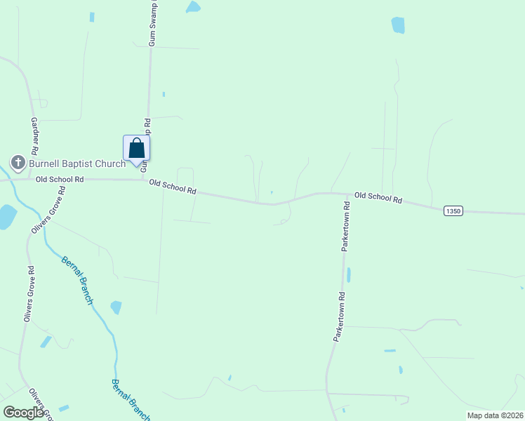 map of restaurants, bars, coffee shops, grocery stores, and more near 2871 Old School Road in Four Oaks