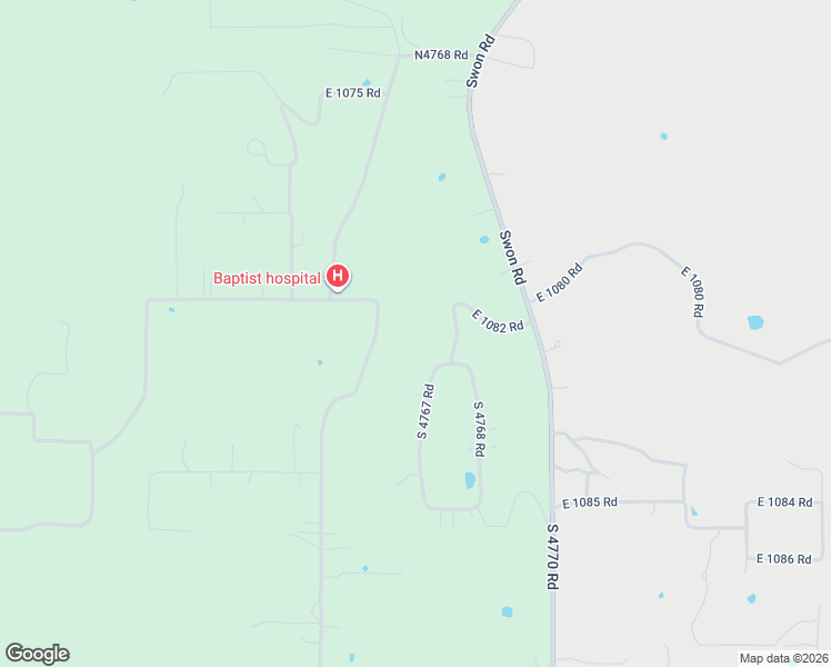 map of restaurants, bars, coffee shops, grocery stores, and more near 108714 South 4767 Road in Roland