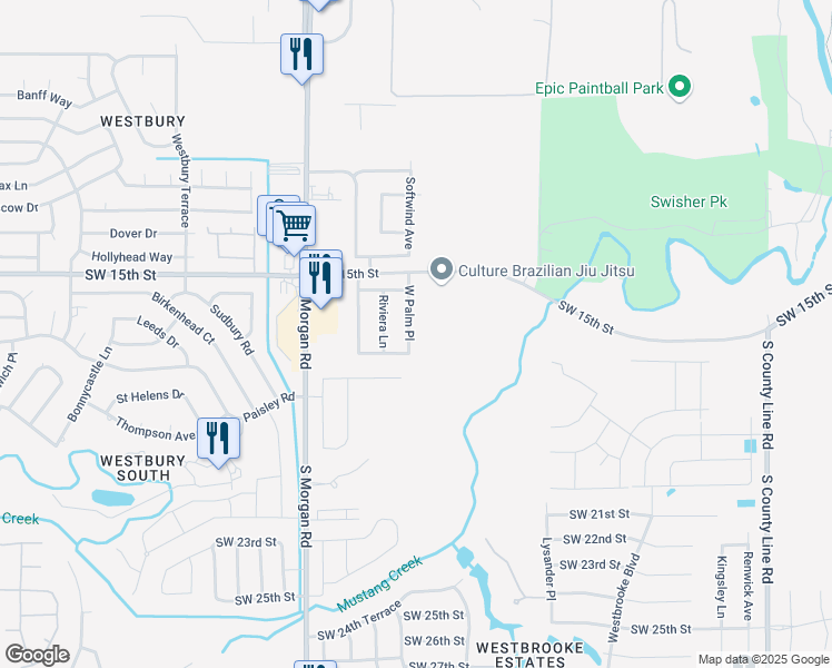 map of restaurants, bars, coffee shops, grocery stores, and more near 1726 West Palm Place in Oklahoma City