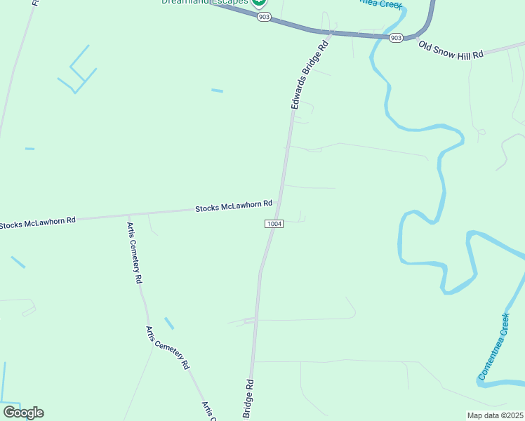 map of restaurants, bars, coffee shops, grocery stores, and more near Stocks McLawhorn Road in Greene County