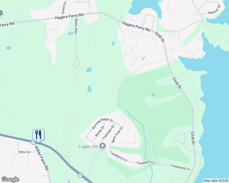 map of restaurants, bars, coffee shops, grocery stores, and more near 7796 Saint Andrews Lane in Stanley
