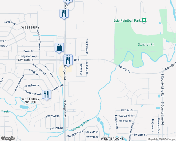 map of restaurants, bars, coffee shops, grocery stores, and more near 1720 West Palm Place in Oklahoma City