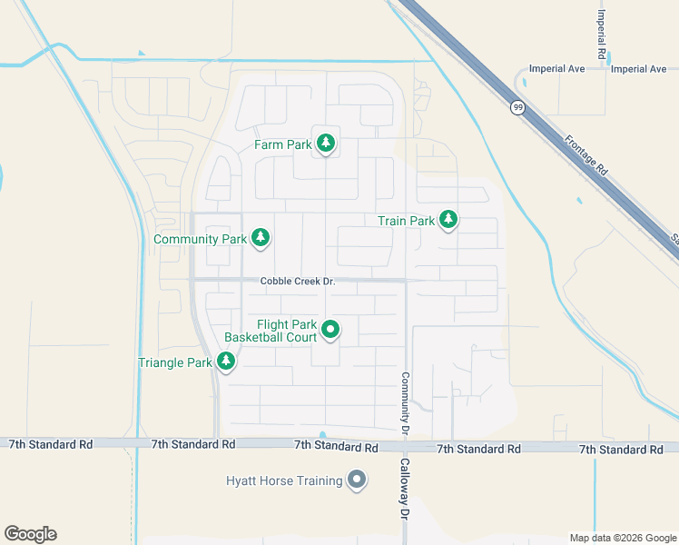 map of restaurants, bars, coffee shops, grocery stores, and more near 3617 High Valley Lane in Shafter