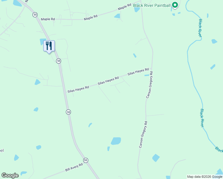 map of restaurants, bars, coffee shops, grocery stores, and more near 123 Weatherby Court in Angier