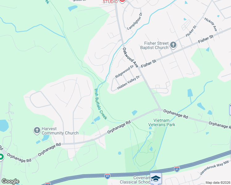 map of restaurants, bars, coffee shops, grocery stores, and more near 1367 Hidden Valley Drive in Concord