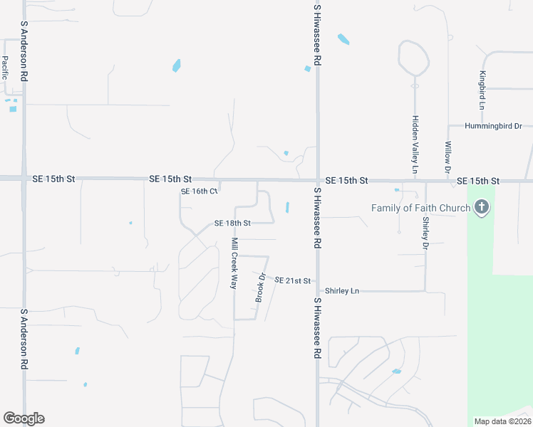 map of restaurants, bars, coffee shops, grocery stores, and more near 12813 Southeast 18th Street in Choctaw