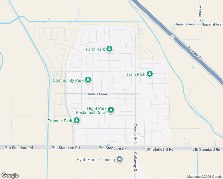 map of restaurants, bars, coffee shops, grocery stores, and more near 3617 High Valley Lane in Shafter