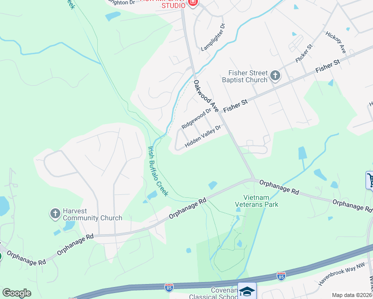 map of restaurants, bars, coffee shops, grocery stores, and more near 1367 Hidden Valley Drive in Concord