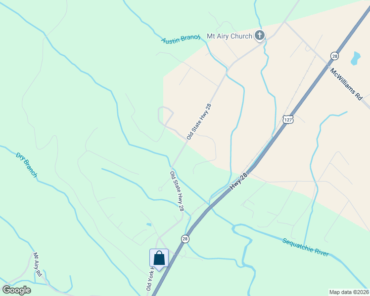 map of restaurants, bars, coffee shops, grocery stores, and more near 329 Old State Highway 28 in Dunlap