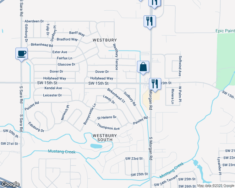 map of restaurants, bars, coffee shops, grocery stores, and more near 9965 Birkenhead Court in Yukon
