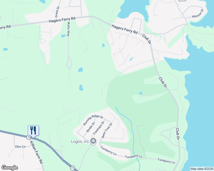 map of restaurants, bars, coffee shops, grocery stores, and more near 7796 Saint Andrews Lane in Stanley
