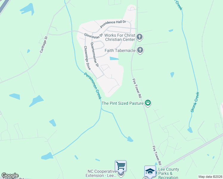 map of restaurants, bars, coffee shops, grocery stores, and more near 916 Merchants Court in Sanford