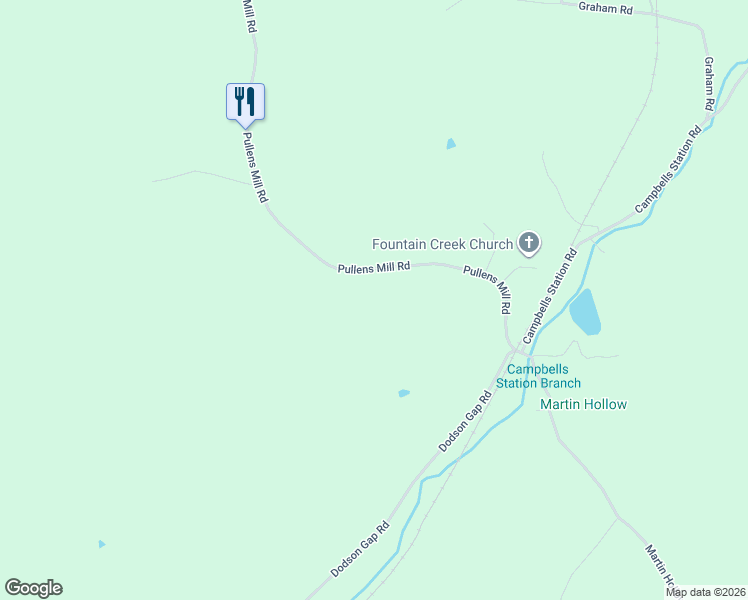 map of restaurants, bars, coffee shops, grocery stores, and more near 2864 Pullens Mill Road in Culleoka