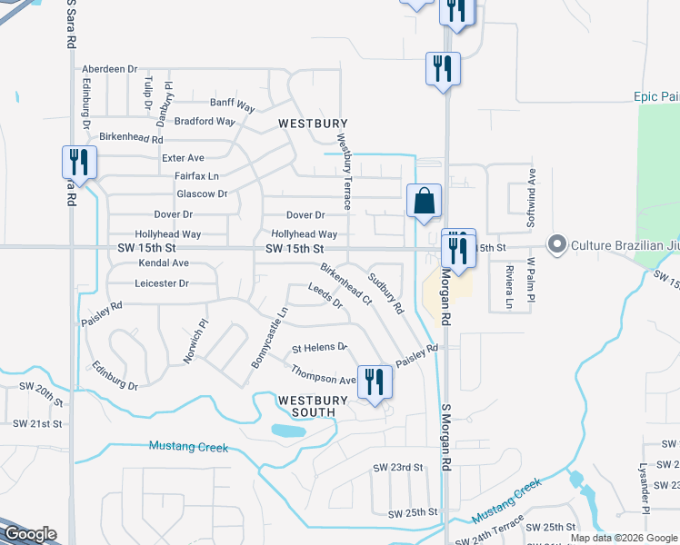 map of restaurants, bars, coffee shops, grocery stores, and more near 9965 Birkenhead Court in Yukon