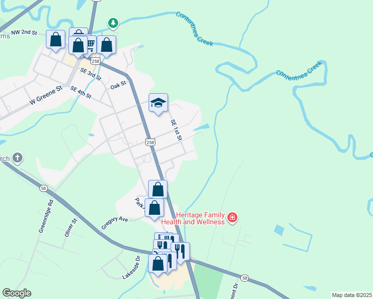 map of restaurants, bars, coffee shops, grocery stores, and more near 402 Liberty Avenue in Snow Hill