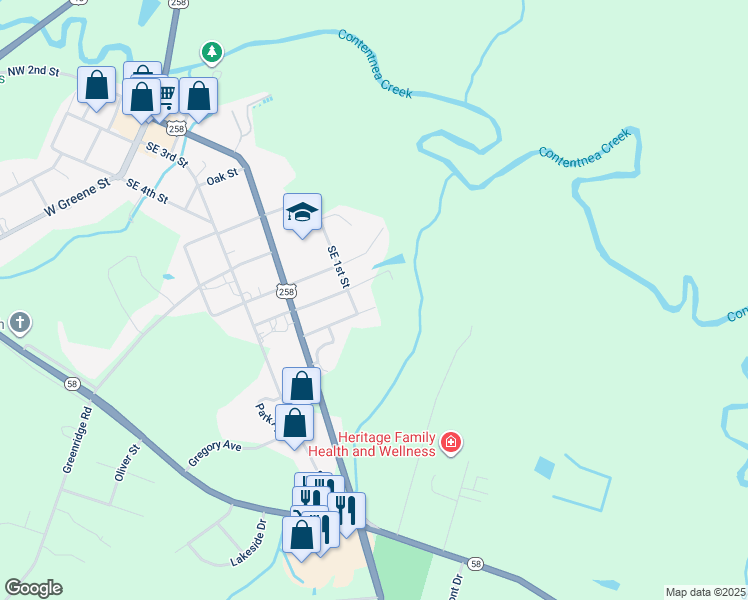 map of restaurants, bars, coffee shops, grocery stores, and more near 406 Liberty Avenue in Snow Hill