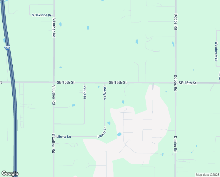 map of restaurants, bars, coffee shops, grocery stores, and more near 26 Liberty Lane in Harrah
