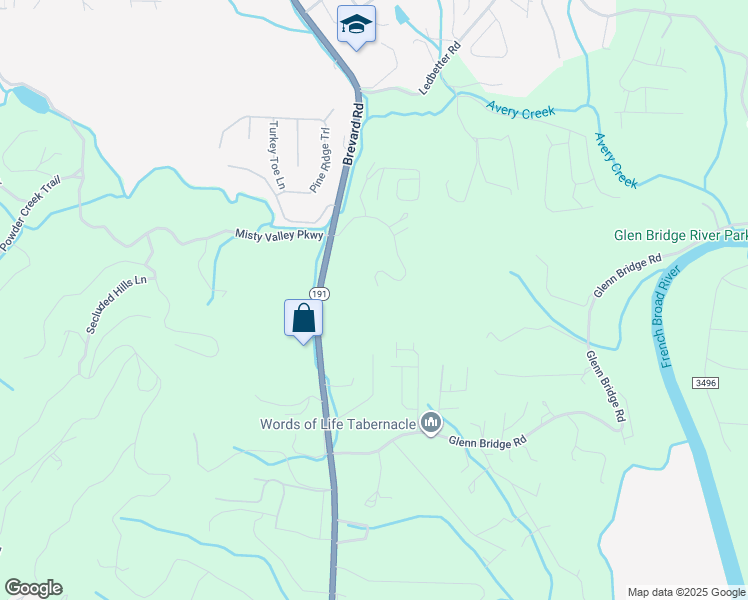 map of restaurants, bars, coffee shops, grocery stores, and more near 2400 Appalachian Boulevard in Arden