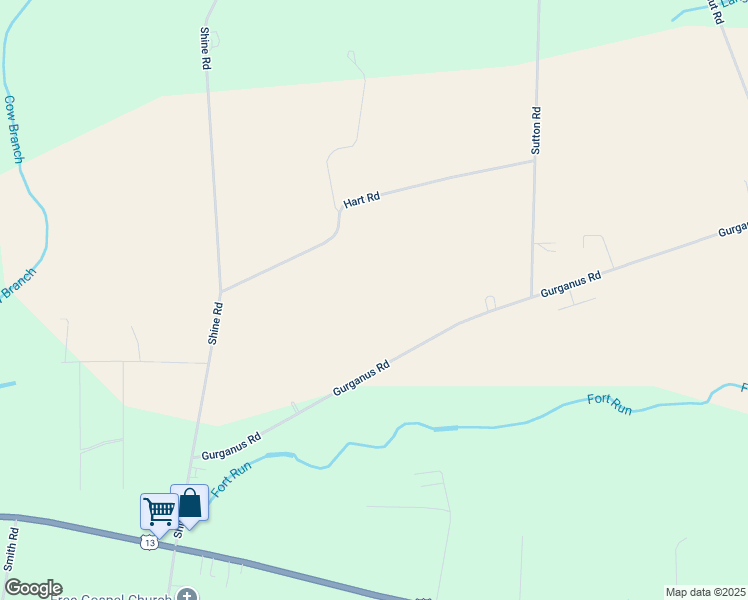 map of restaurants, bars, coffee shops, grocery stores, and more near 2568 Gurganus Road in Snow Hill