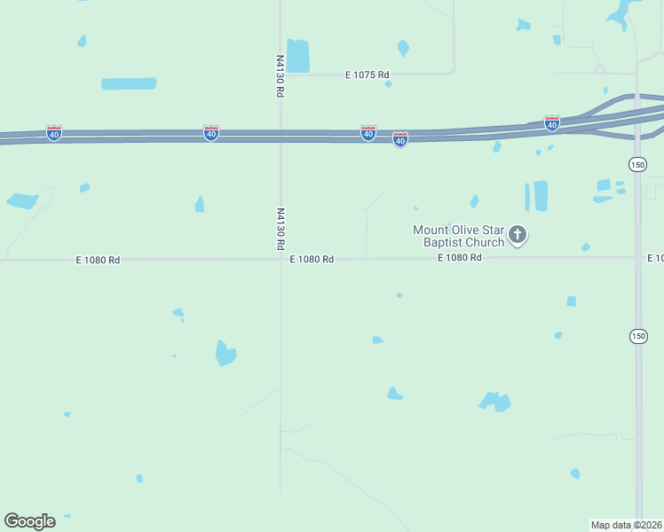 map of restaurants, bars, coffee shops, grocery stores, and more near 413136 East 1080 Road in Checotah