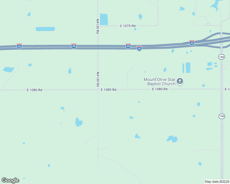 map of restaurants, bars, coffee shops, grocery stores, and more near 413136 East 1080 Road in Checotah