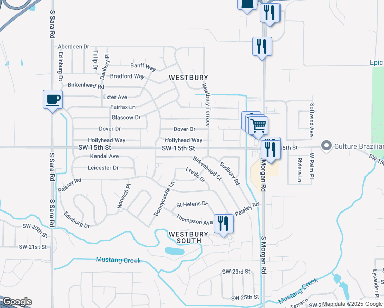 map of restaurants, bars, coffee shops, grocery stores, and more near 10017 Birkenhead Court in Yukon