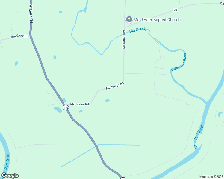 map of restaurants, bars, coffee shops, grocery stores, and more near 154 McJester Road in Pangburn