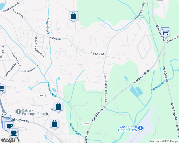 map of restaurants, bars, coffee shops, grocery stores, and more near 80 Robinson Drive in Fletcher