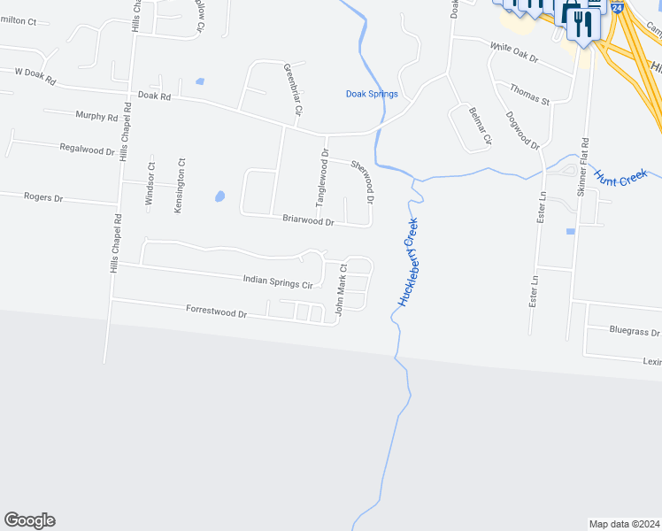 map of restaurants, bars, coffee shops, grocery stores, and more near 16 Hannah Grace Ln in Manchester
