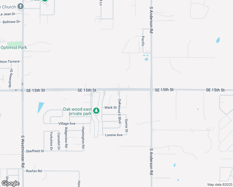 map of restaurants, bars, coffee shops, grocery stores, and more near 1605 Oakwood East Boulevard in Midwest City