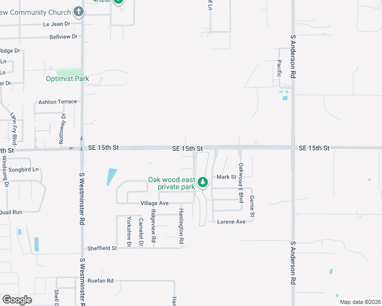 map of restaurants, bars, coffee shops, grocery stores, and more near 11553 Berkshire in Midwest City