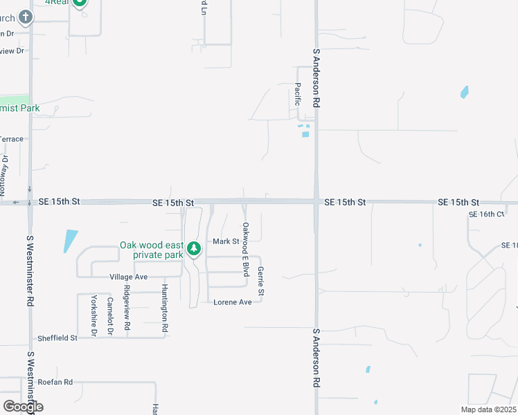 map of restaurants, bars, coffee shops, grocery stores, and more near 1601 Mark Wood Street in Midwest City