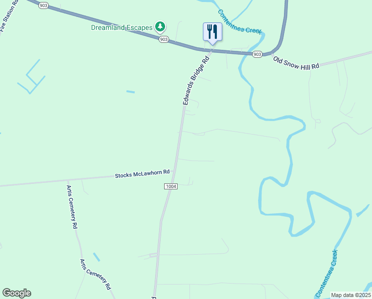 map of restaurants, bars, coffee shops, grocery stores, and more near 505 Welch Street in Snow Hill