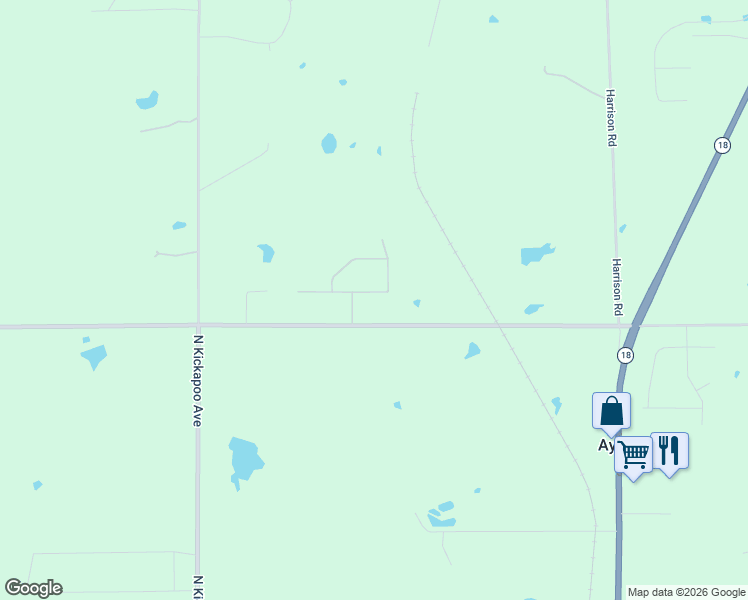 map of restaurants, bars, coffee shops, grocery stores, and more near 41338 Hazel Dell Road in Shawnee