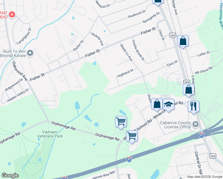 map of restaurants, bars, coffee shops, grocery stores, and more near 549 Easy Street in Concord