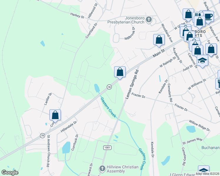map of restaurants, bars, coffee shops, grocery stores, and more near in Sanford
